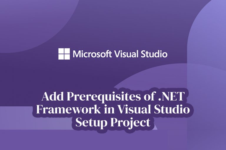 .Net Framework in Visual Studio